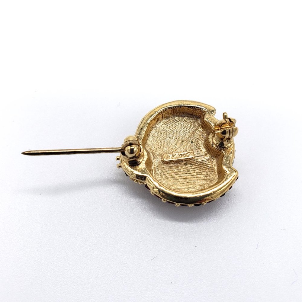 Monet Vintage Sparkly Rhinestone Ladybug Pin, Like New - Picture 3 of 5